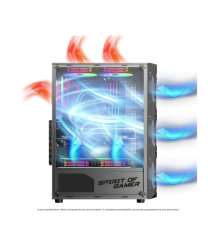 Boitier PC Spirit of Gamer REBEL XT DARK - ATX - 4 Fan - ARGB