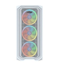 Boitier Gamer AQIRYS WEZEN Mini Tour MATX 4 FANS RGB - Blanc