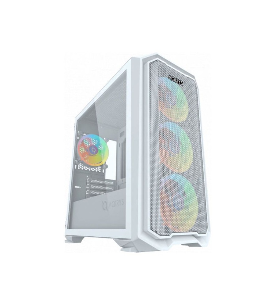 Boitier Gamer AQIRYS WEZEN Mini Tour MATX 4 FANS RGB - Blanc