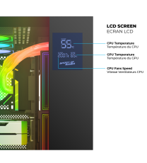 Boitier PC Spirit of Gamer Viper CRX DARK - ATX,mATX,ITX - LCD intégré - 6 Fan - ARGB