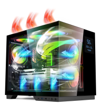 Boitier PC Spirit of Gamer Viper CRX DARK - ATX,mATX,ITX - LCD intégré - 6 Fan - ARGB