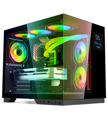 Boitier PC Spirit of Gamer Viper CRX DARK - ATX,mATX,ITX - LCD intégré - 6 Fan - ARGB