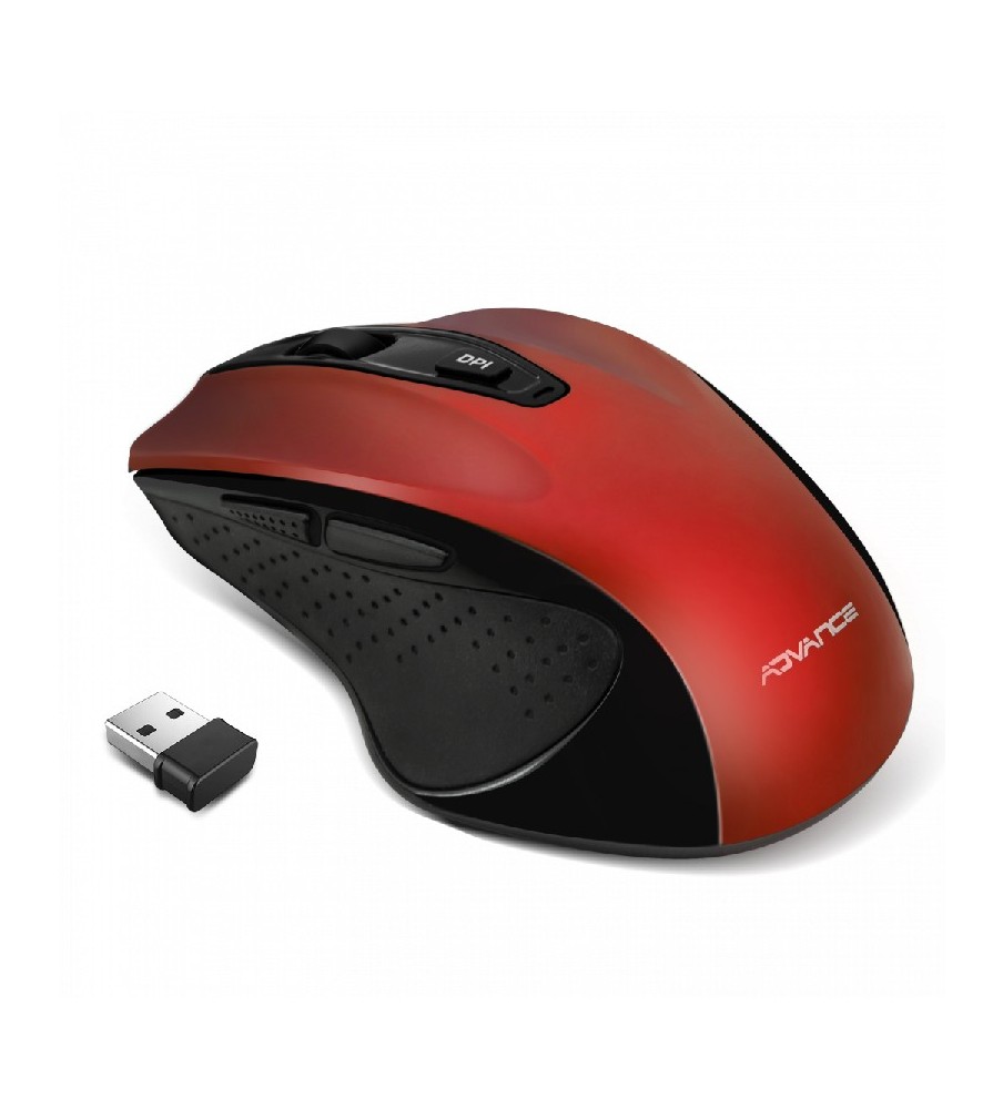 Souris Sans Fil ADVANCE Shape 6D- Rouge
