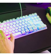 Clavier Filaire Gaming G-LAB KEYZ CAESIUM TKL - Blanc