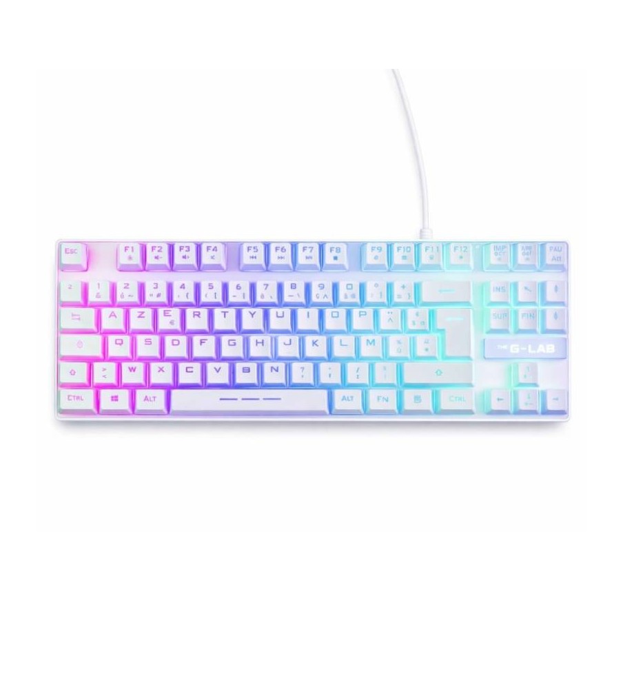 Clavier Filaire Gaming G-LAB KEYZ CAESIUM TKL - Blanc