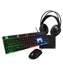 Pack Gaming G-LAB COMBO NEON 4 en 1 - Noir ( clavier + souris + tapis + casque )