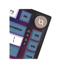 Clavier Gamer Sans Fil AQIRYS LIBERTAS RGB Switch bleu - Blanc
