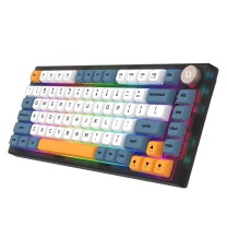 Clavier Gamer Sans Fil AQIRYS LIBERTAS RGB Switch bleu - Blanc
