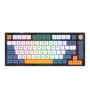 Clavier Gamer Sans Fil AQIRYS LIBERTAS RGB Switch bleu - Blanc