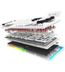 Clavier Gamer Filaire AQIRYS ALUDRA RGB - Blanc