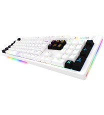 Clavier Gamer Filaire AQIRYS ALUDRA RGB - Blanc