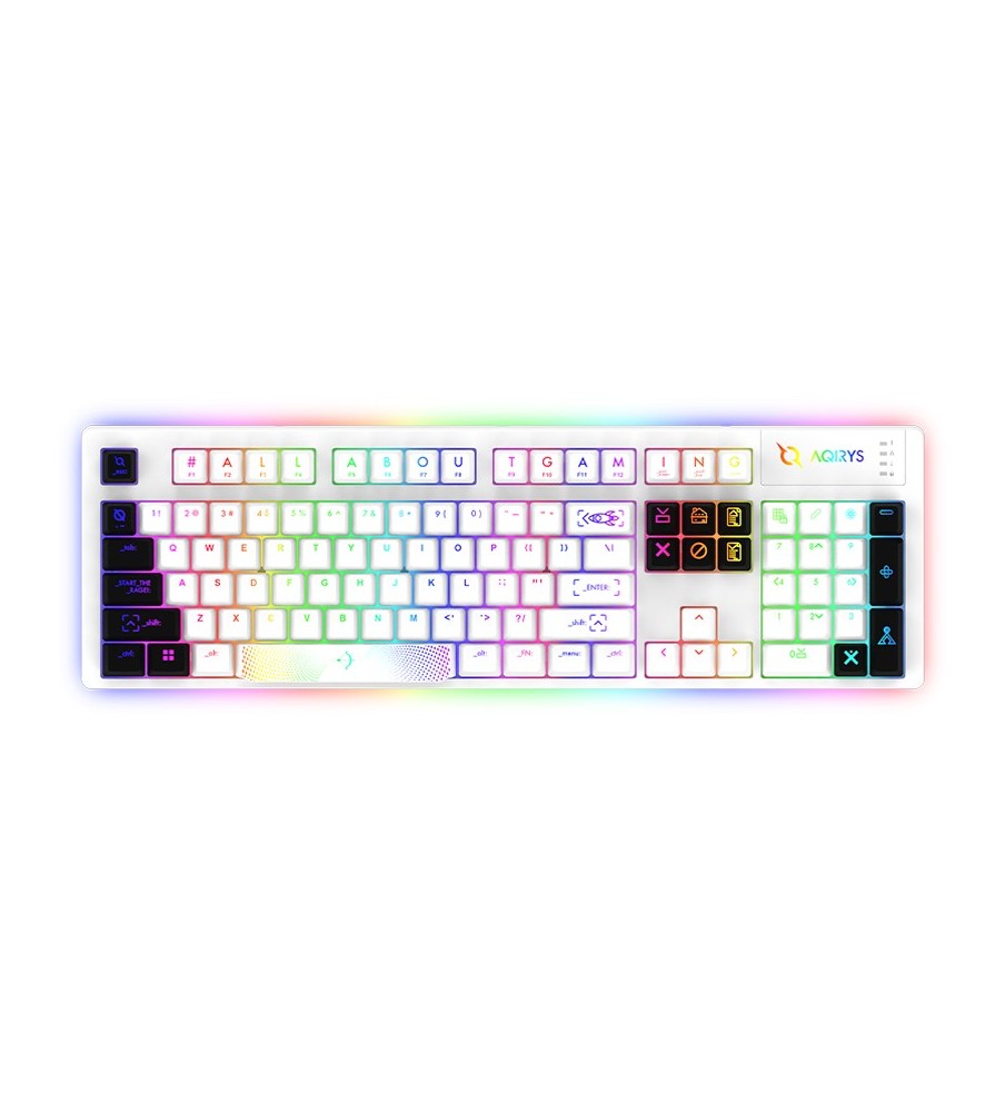 Clavier Gamer Filaire AQIRYS ALUDRA RGB - Blanc