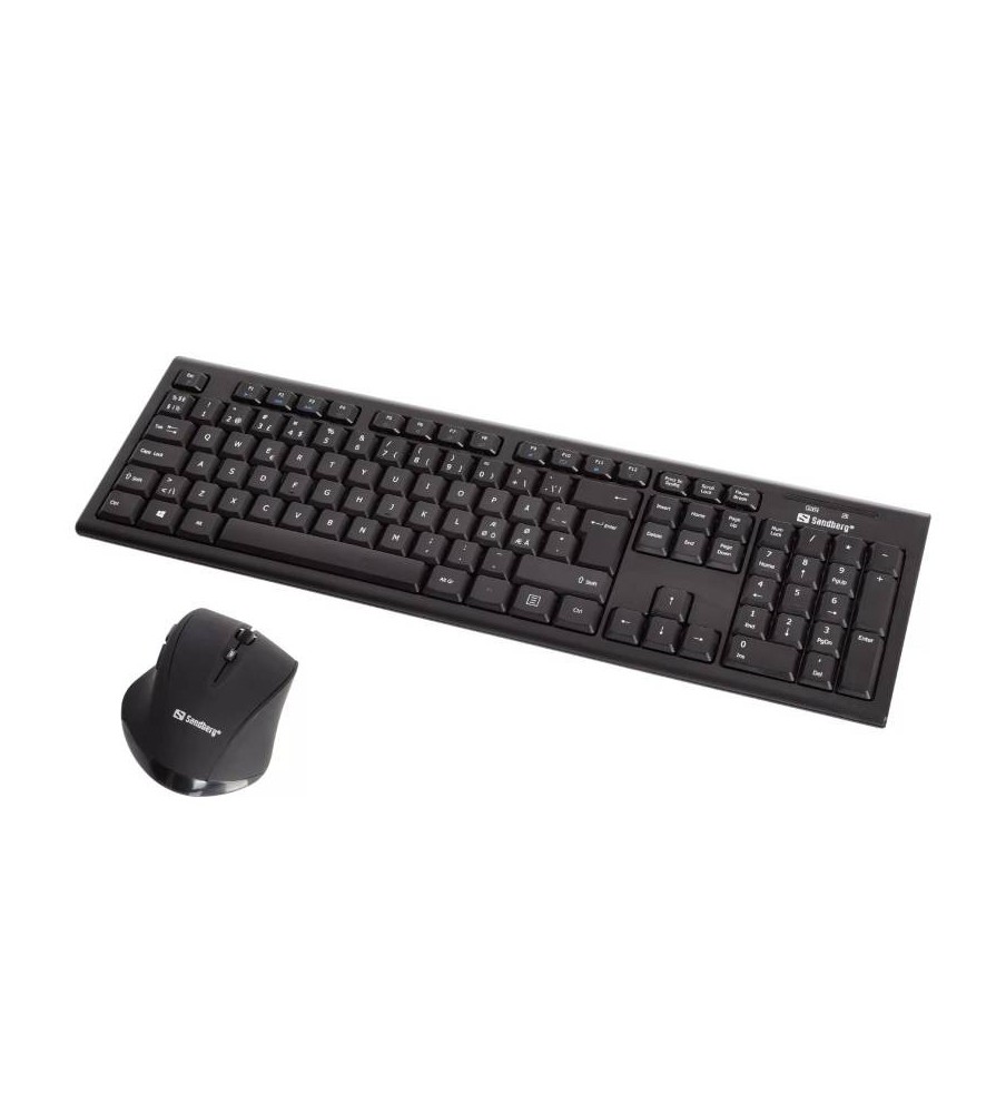 Ensemble Clavier et Souris Sans Fil SANDBERG 631-20 - Noir