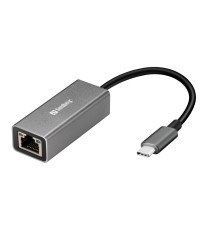 Adaptateur réseau SANDBERG USB Type-C vers RJ45 - Inox