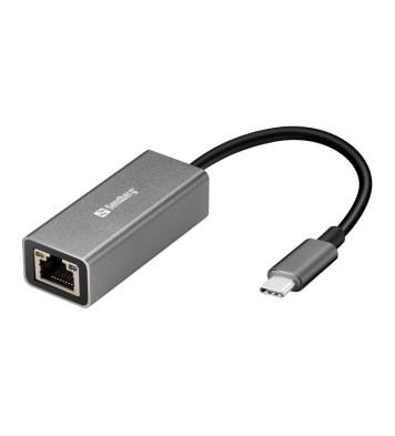 Adaptateur réseau SANDBERG USB Type-C vers RJ45 - Inox