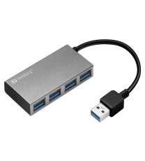 Hub USB SANDBERG USB 3.0 4 Port - Gris
