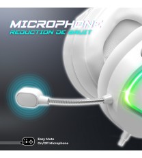 Micro Casque Gamer Filaire SPIRIT OF GAMER PRO H6 ARTIC RGB - Blanc