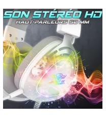Micro Casque Spirit Of Gamer Elite H40 RGB Blanc