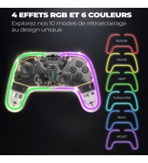 Manette Gamer Sans Fil SPIRIT OF GAMER PULSE RGB - Transparente