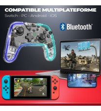 Manette Gamer Sans Fil SPIRIT OF GAMER PULSE RGB - Transparente