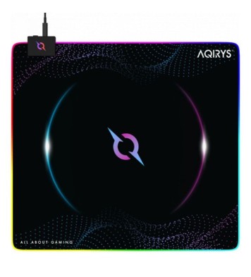 Tapis Souris Gamer AQIRYS ECLIPSE Moyen RVB - Noir