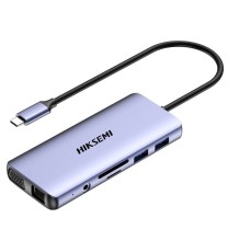 HUB USB Hiksemi Multifonctionnel Type-C 11 en 1 DS11 - Gris