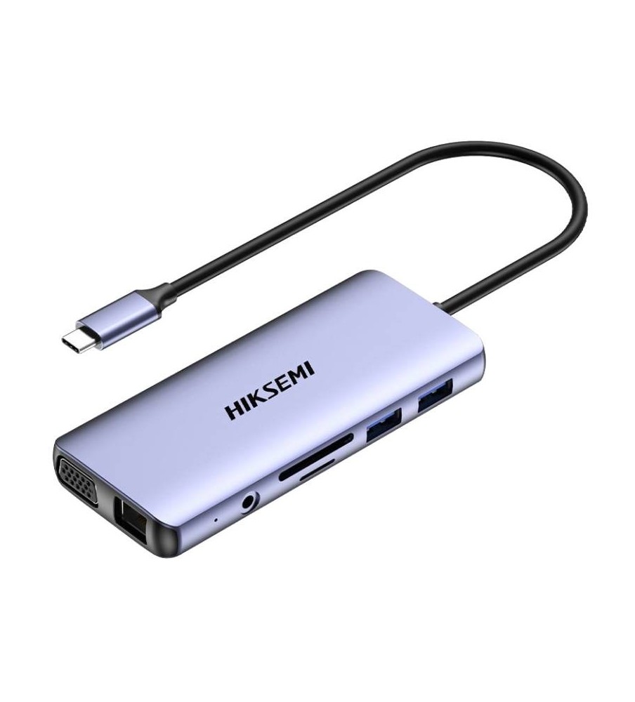 HUB USB Hiksemi Multifonctionnel Type-C 11 en 1 DS11 - Gris