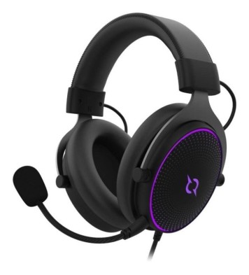 Micro Casque Filaire Gamer AQIRYS Carina RGB - Noir