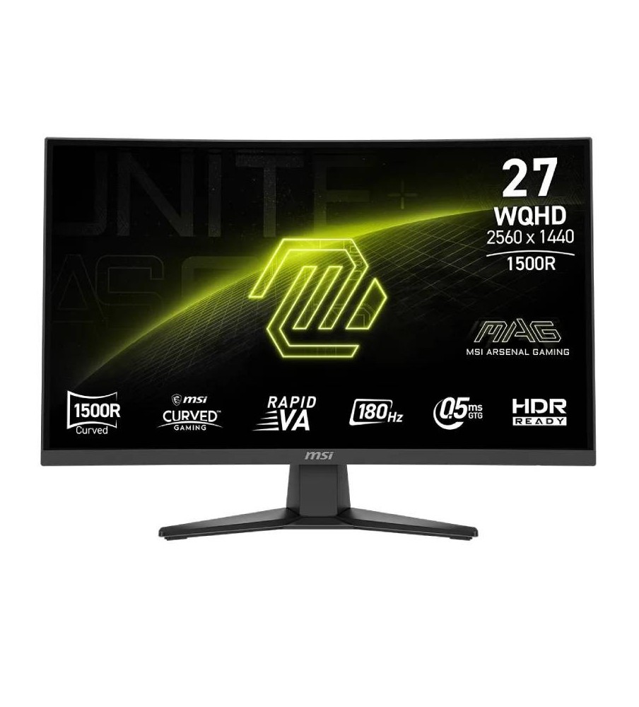 Ecran Gaming MSI MAG 275CQF E18 27" WQHD Incurvé 180 Hz - Noir