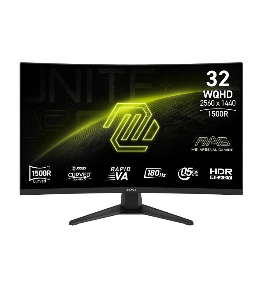 Ecran Gaming MSI MAG 321CQF E18 31.5" WQHD Incurvé 180 Hz - Noir