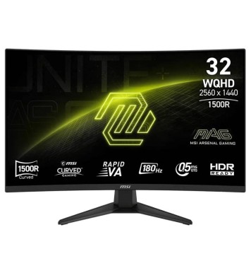 Ecran Gaming MSI MAG 321CQF E18 31.5" WQHD Incurvé 180 Hz - Noir