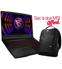 Pc Portable Gaming MSI Thin GF63 i5 12Gén 8Go 512Go SSD RTX 2050 4Go Noir