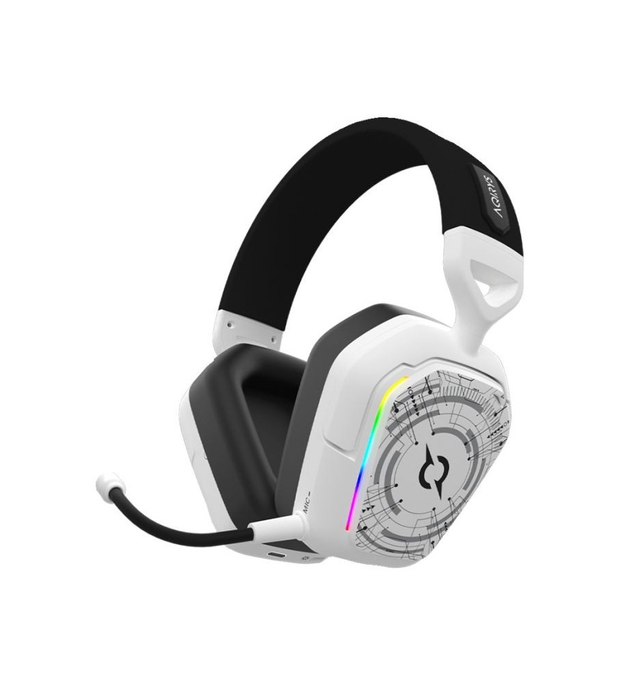 Micro Casque Gamer Sans Fil AQIRYS ALNAIR - Blanc Micro Casque Gamer Sans Fil AQIRYS ALNAIR - Blanc